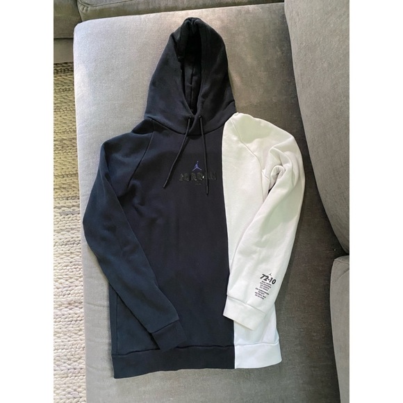 Jordan Legacy 11 Pullover Hoodie Concord Black and White Men’s Small - Picture 1 of 8